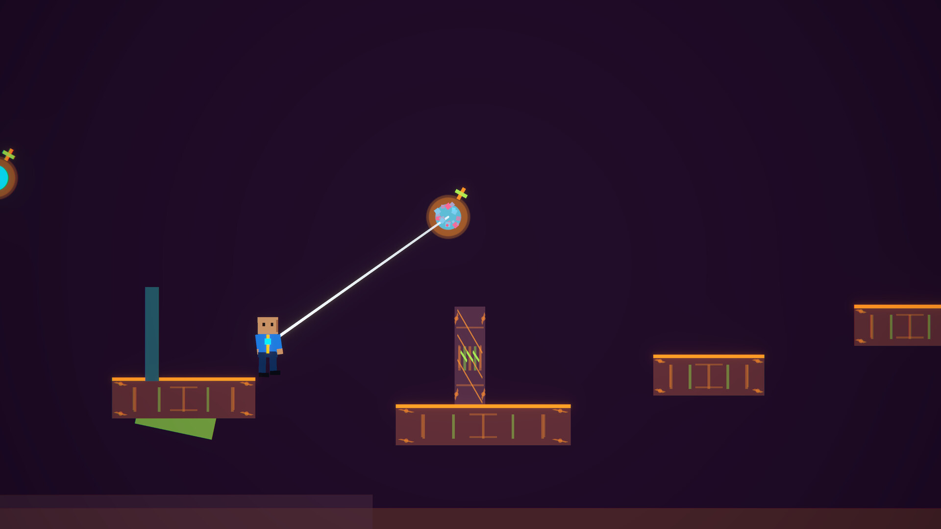 A precision platforming challenge in Kinetether